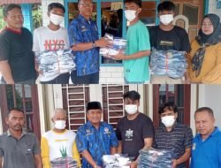 Peduli Olahraga, Pimpinan DPRD Sumut Ricky Anthony Bagikan Seragam Sepak Bola di Padang Tualang dan Secanggang