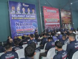 Rico Ricky Buka Turnamen Badminton NasDem Cup 2025 di Medan