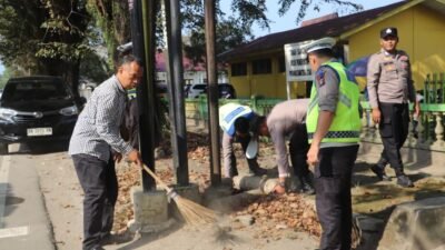 Laksanakan Korve di Sekolah SLB Stabat, Kapolres Lagkat: Sesuai Arahan Presiden RI